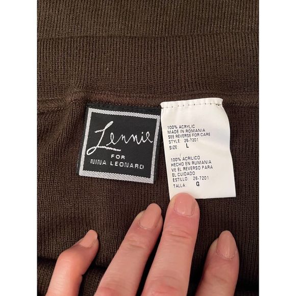 Lennie for Nina Leonard Olive Maxi Skirt Size Large - Picture 6 of 6